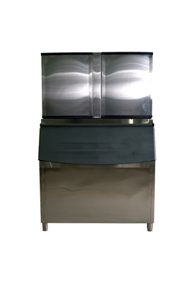 Vollautomatische Industrie-Eiswürfelmaschine aus Edelstahl mit Wasserspender