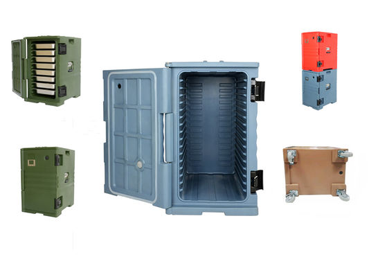 Lebensmittel-Lagerbox-Träger mit Casters Grau LLDPE Lebensmittelwärmer elektrischer Träger