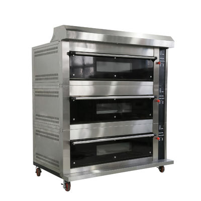 2/3/4/6/9 Behälter Kapazität Gewerbliches Backen Brot Pizza Kuchen Kochen Gas Elektröfen