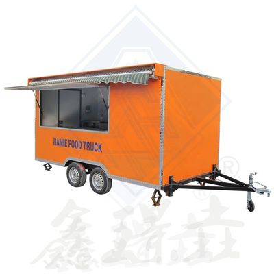 Outdoor Street Food Vending Cart Vierräder mobile Küche für Lebensmittelwagen Maschine