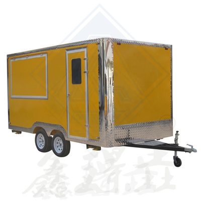 Outdoor Street Food Vending Cart Vierräder mobile Küche für Lebensmittelwagen Maschine