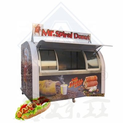 Snack Food Fried Chicken Food Cart mit Grill und Bratmaschine für Hot Dog Cart Stand