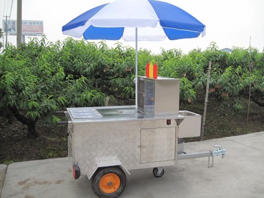 Multifunktionale Snack-Cart Grill für Straßen-Food im Freien Verkauf mobile Food Trucks
