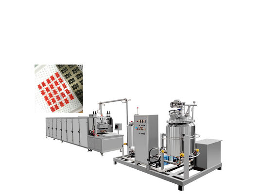 Automatische 150 kg/h Industrie-Lollipop-Süßigkeitenmachmaschine Produktionslinie für Süßigkeiten