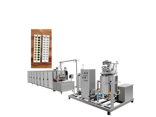 Automatische 150 kg/h Industrie-Lollipop-Süßigkeitenmachmaschine Produktionslinie für Süßigkeiten