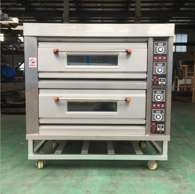 Einzigartiger 2 Deck 4 Trays Pizzaofen perfekt für Bäckerei in weit verbreiteten Hotelgeräten