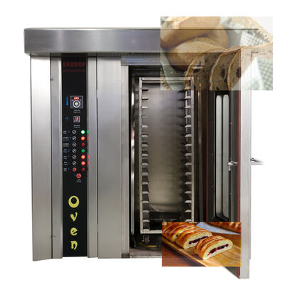 Elektrische/Diesel/Gas-Heizquelle Automatischer rotierender Ofen zur Brotherstellung 16/32/68