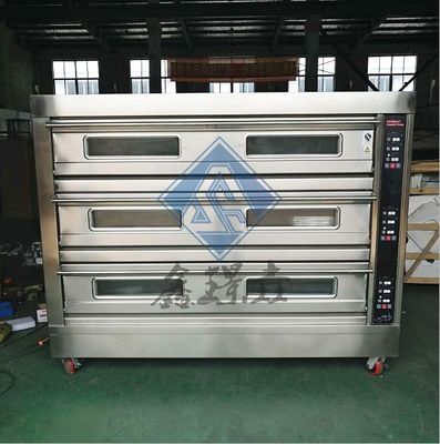0.1kw Gewerblicher Bäckerei Gasofen 3/4 Deck Gas Pizza Bäckerei Ofen / Gaskonvektionsofen