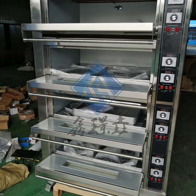0.1kw Gewerblicher Bäckerei Gasofen 3/4 Deck Gas Pizza Bäckerei Ofen / Gaskonvektionsofen