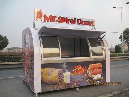 Doner Kebab mobile Lebensmittelkarren mit voller Küche Galvanisierter Stahl Snacks Trailer
