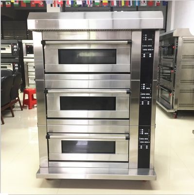 Bäckerei Maschinen 3 Deck Gasbrot Backofen für Weizen Pita Brotherstellung