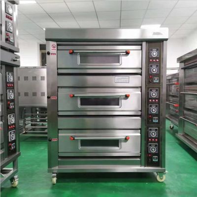 Bäckerei Maschinen 3 Deck Gasbrot Backofen für Weizen Pita Brotherstellung
