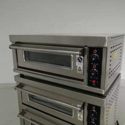 0.1kw Elektrischer Deck-Ofen für Brot 3 Deck 12 Schalen Gasbackofen mit Timer-Steuerung