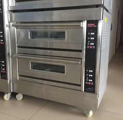 0.1kw Elektrischer Deck-Ofen für Brot 3 Deck 12 Schalen Gasbackofen mit Timer-Steuerung