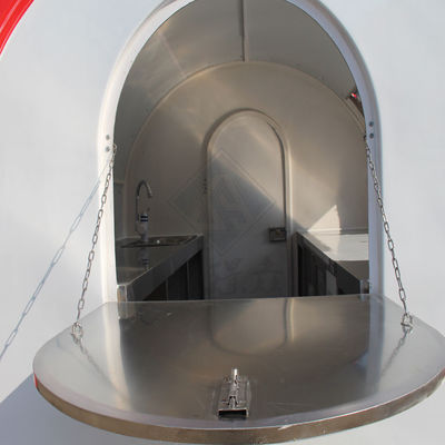 Lange Lebensdauer 250 Rundmodell mobiler Nahrungsmittelwagen mit einer Achse