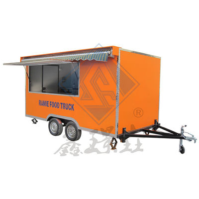 Lange Lebensdauer 4,5 m2 mobiler Lebensmittelwagen mit doppelten Achsen und 3 kW Leistung