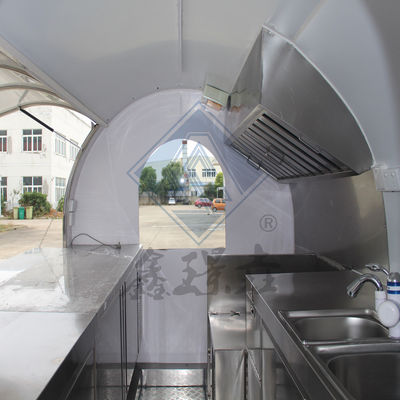 Außenstraßenverkäufe Doppelachsen kundenspezifischer Snackwagen mit Ausrüstung