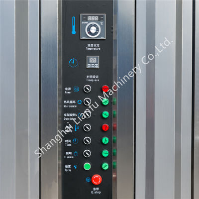 Wettbewerbsfähiger professioneller Gas-Rotationsofen mit einer Produktionskapazität von 100 kg/h und 32 Trays
