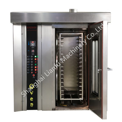 Wettbewerbsfähiger professioneller Gas-Rotationsofen mit einer Produktionskapazität von 100 kg/h und 32 Trays