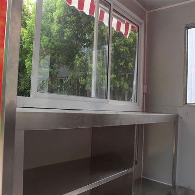 Voll ausgestatteter Lebensmittelwagen 220cm Einzel-Doppelachse Handelsrundmodell mit Baldachin