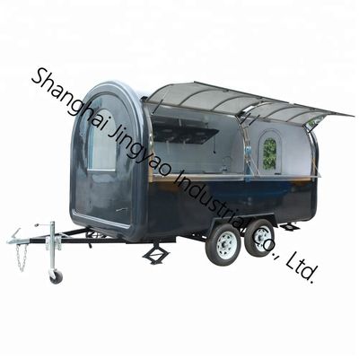 Maßgeschneiderte Außenaufkleber CE OEM GAS Nahrungsmittelwagen mit Edelstahl und Großrad