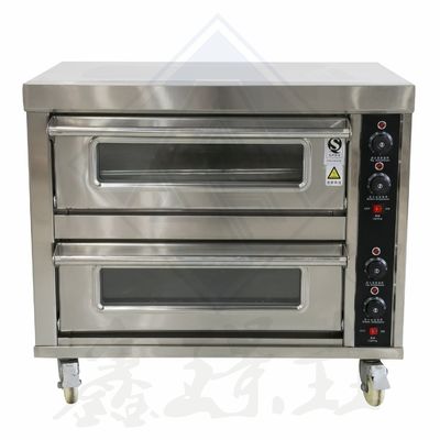 Sojabohnenmaterial 2 Schicht-Deck-Ofen und Mixer-Fahrzeug Pizzaofen für Backgeräte