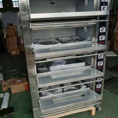 Sojabohnenmaterial 2 Schicht-Deck-Ofen und Mixer-Fahrzeug Pizzaofen für Backgeräte