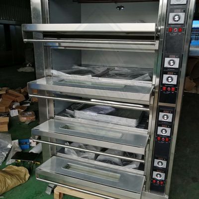 Sojabohnenmaterial 2 Schicht-Deck-Ofen und Mixer-Fahrzeug Pizzaofen für Backgeräte