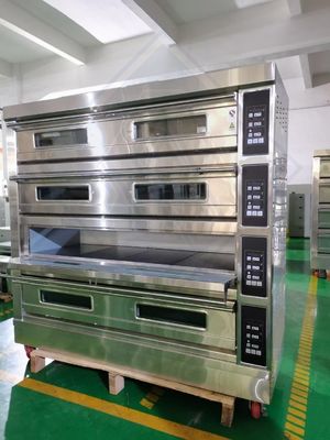 Sojabohnenmaterial 2 Schicht-Deck-Ofen und Mixer-Fahrzeug Pizzaofen für Backgeräte