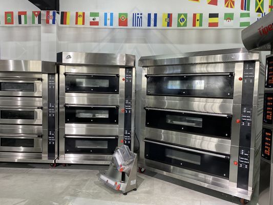 Sojabohnenmaterial 2 Schicht-Deck-Ofen und Mixer-Fahrzeug Pizzaofen für Backgeräte