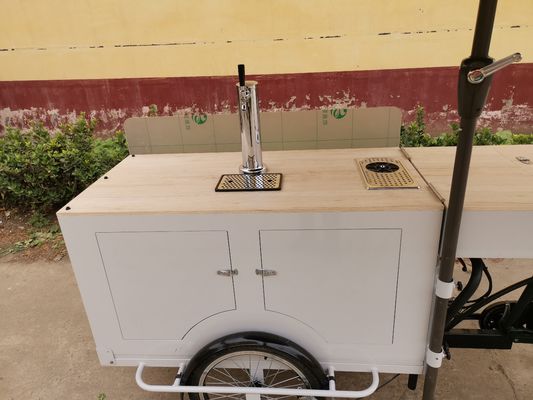 100 lange Lebensdauer Bier Fahrradkarren für mobile Lebensmittel- und Getränkeverkäufer