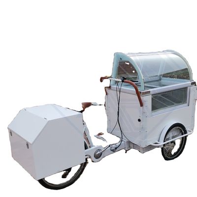 Verkauf von Snacks Bewegliche Straßeneis-Anzeige Fahrradkarre mobile Lebensmittelkarre