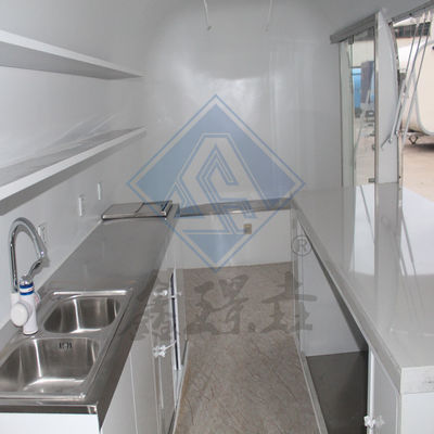 Outdoor-Street Food Cart 300cm Einzelachsende kommerzielle Eiscreme Snack Getränke Verkaufswagen