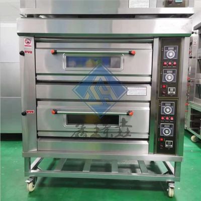 3 Decks 6 Trays 9 Trays Proofer Gas Deck Ofen für die Backmilch in kommerziellen Pizza-Ofen