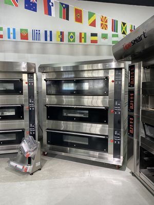 Industrieller 3-Deck 9-Tray Stein-Deck Brotbackofen zum Backen von Brotkuchen Toast