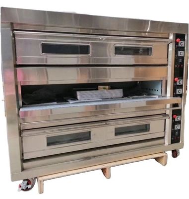 Gewerblicher Gas-Pizzoofen aus Edelstahl zum Backen von Kuchen und Keksen in Shanghai