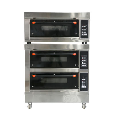 Lebensmittel- und Getränkegeschäfte Mehrdeck-Gasöfen zum Backen Brot Pizza Fleisch Baguette beim Backen