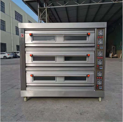 Lebensmittel- und Getränkegeschäfte Mehrdeck-Gasöfen zum Backen Brot Pizza Fleisch Baguette beim Backen