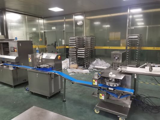 Doppelfarbige Kekse Mochi Eiscreme Füllmaschine JY-868 PLC Einfache Bedienung 3 Hopper