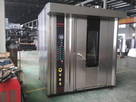 Gas-Bäckerei-Ausrüstung 34 und 68 Schalen Heißluft-Rotationsofen zum Backen 200 kg/Pfand