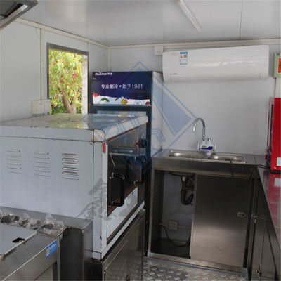 3M Ein-/Doppelachsen-Design Mobil kundenspezifisch angepasster industrieller mobiler Lebensmittelwagen aus Edelstahl