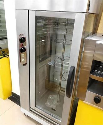 Gas-Rotisserie-Ofen mit hoher Kapazität für 16 Hühner 77 kg Gewicht und 220 V Spannung