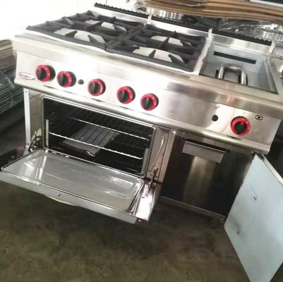 Verbessern Sie Ihre Kocherfahrung mit 4 Brennern Gaskocher Combi Grill und Backofen