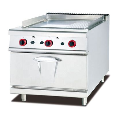 6 Gasbrenner mit Oberflächenmaterial aus Edelstahl und Brotbackofen