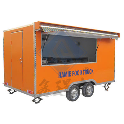 350 Mobil-Quadrat-Lebensmittel-Truck mit Dachdach angepasste Farbe Einzelachse Industrie