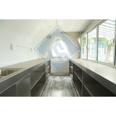 Industrie-Vending Snack 220CM mobiler Nahrungsmittelwagen mit Baldachin und rundem Modelldesign