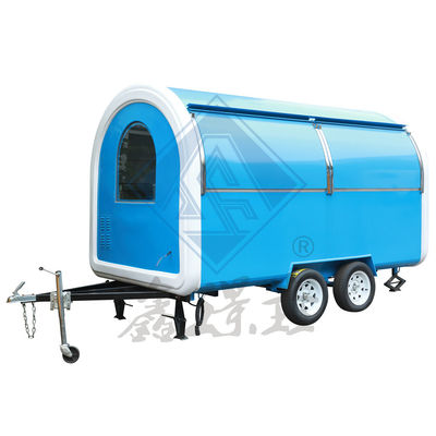 1000 KG mobiler Lebensmittelwagen mit Schirm, Farbe rundes Modell, Einzel-/Doppelachsen