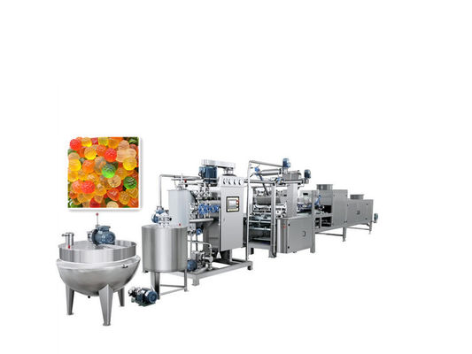Automatische 300 kg/h Gummy Candy Machine Produktionslinie für die Herstellung von Bären Lollipops