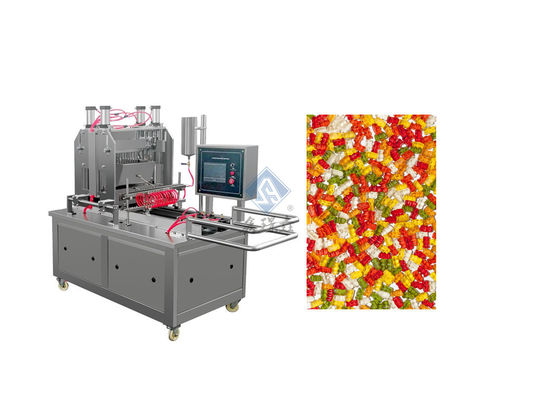 50 kg/h Schöne weiche Lollipop-Machmaschine Automatisches Formen von Shanghai Gummy Bear Candy