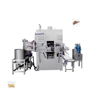 Funktion Bäckerei Lebensmittelproduktion 60 kg/h Befüllte Waferrollen Herstellmaschine Snack-Eierrollenmaschine